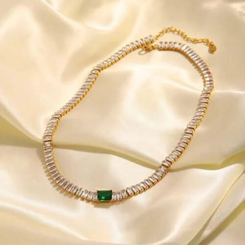 Green Emerald Chokar Necklace