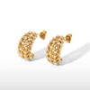 Pearl Pave Hoops