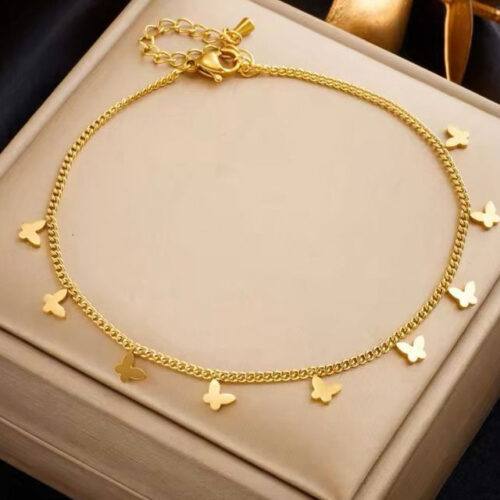 Minimalistic Butterfly Anklet
