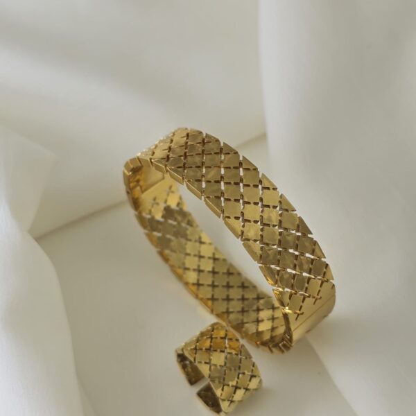 FC7F12E7-A6F4-4936-A52B-3A9675FEB3B2 Sparkle Bangle & Ring Set (Adjustable Ring)