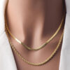 Milas Twisted & Snake Chain Necklace Combo