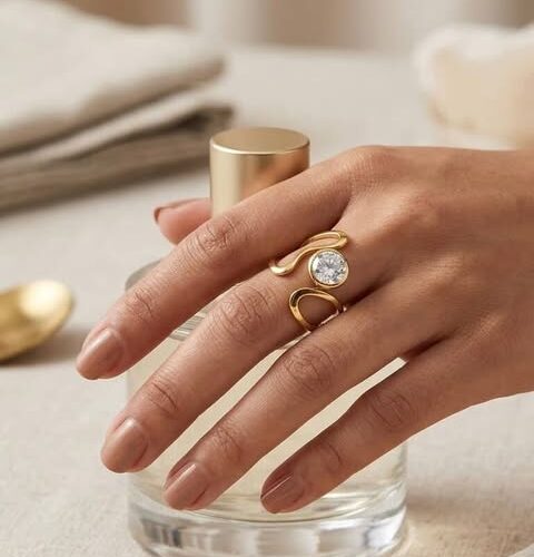 18k gold plated  adjustable ring